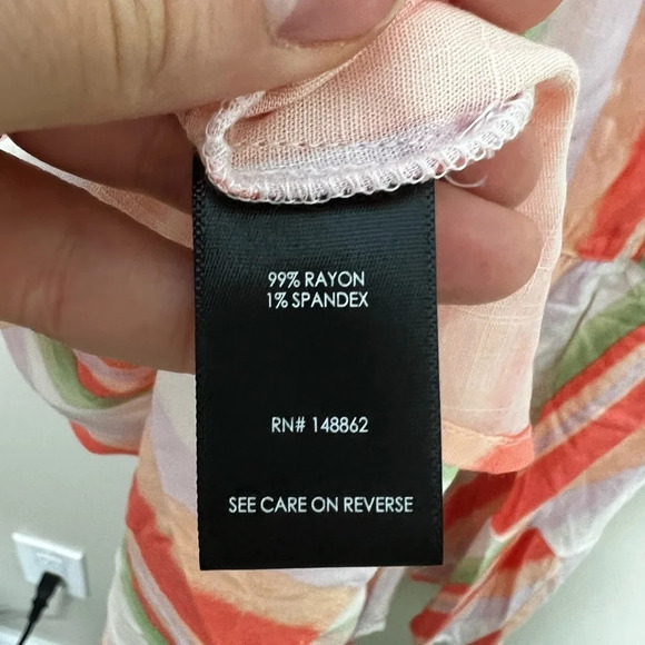 Torrid • TIERED TANK - TEXTURED STRETCH RAYON MULTI STRIPE - Picture 7 of 8